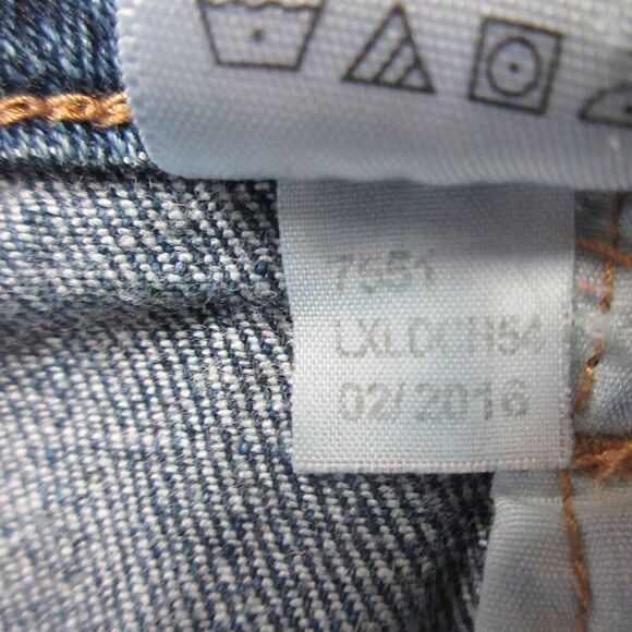 AEROPOSTALE Shorty Cuffed Jean Shorts Sz 6 Ripped Distressed Blu Denim Hot Pants - Picture 8 of 12